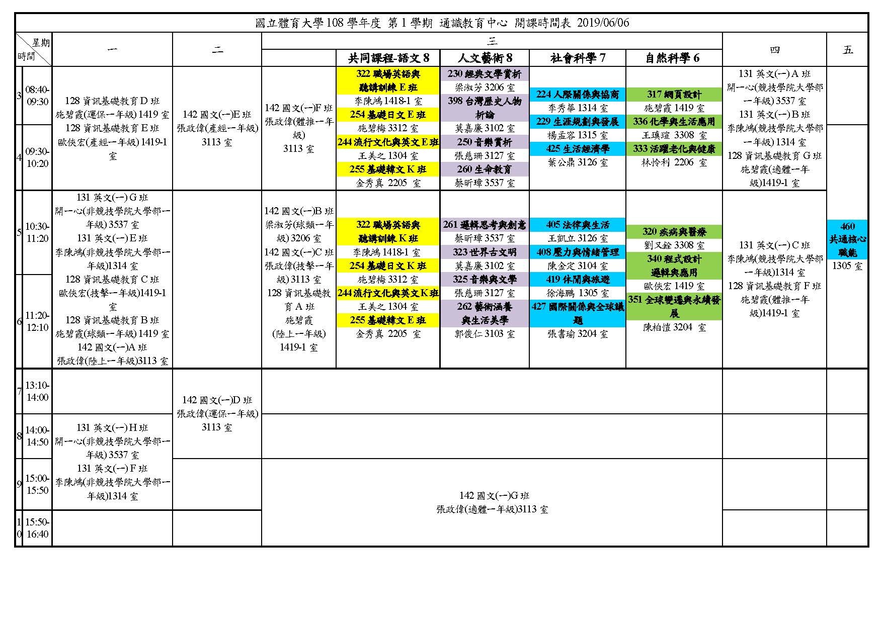 108-1開課時間表